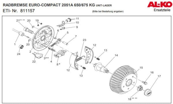3375089217_tsapfa-al-ko-2051 Цапфа 2361, 900 кг (для гальмівних колісних маточин 2361, підшипник 42/80/42, вісь 1800кг.)
