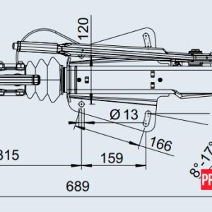 3378782449_tormoz-nakata-al-ko Гальмо накату AL-KO 251S (КОМПЛЕКТ), 1500-2700кг, АК 270, монт.зверху