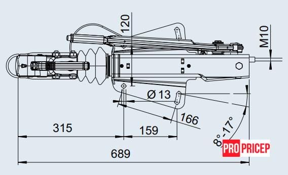 3378782449_tormoz-nakata-al-ko Гальмо накату AL-KO 251S (КОМПЛЕКТ), 1500-2700кг, АК 270, монт.зверху