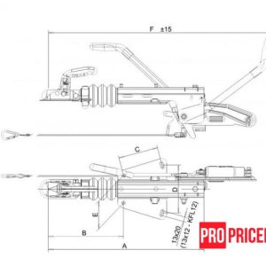 3380677703_tormoz-nakata-knott Гальмо накату KF 20 K20BN3, 2000 кг, V- подібний