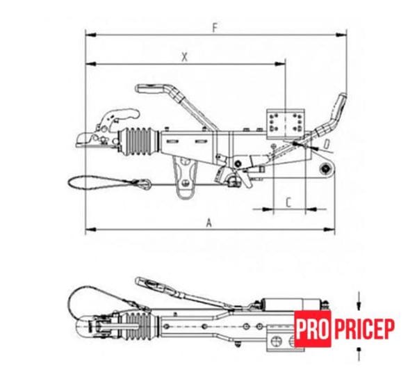 3380818254_tormoz-nakata-knott Гальмо накату KNOTT KRV 30 GF K35AN3, 3000 кг, пряме дишло 100*100 мм