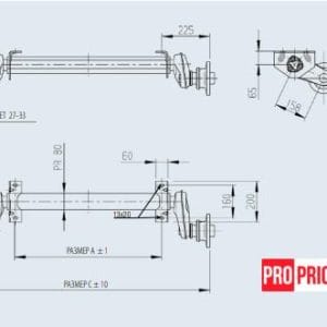 3437525915_os-torsionnaya-al-ko Вісь торсіонна AL-KO без гальма 1000 кг маточина 98х4 1800 мм