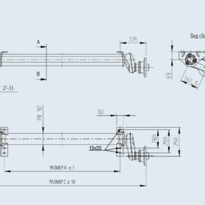 3451954387_os-torsionnaya-al-ko Вісь торсіонна AL-KO без гальма 1300 кг маточина 112х5 1310 мм