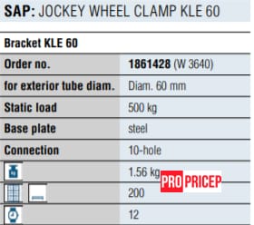3470908591_homut-dlya-opornogo Хомут KLE 60, сталевий, Ø 60 мм