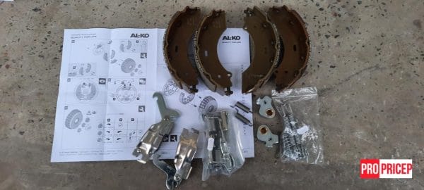 3518076850_komplekt-galmivnih-kolodok Комплект гальмівних колодок AL-KO на вісь 1000 1300, 1500 кг (великий) (1213886)