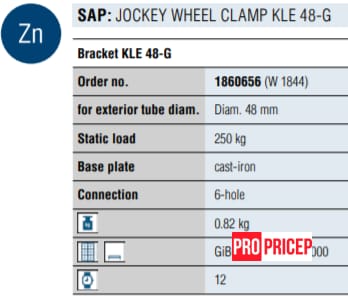 3523541907_homut-dlya-opornogo Хомут для опорного колеса Ø 48 мм Winterhoff 250 кг, чугунний