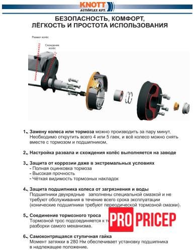 3527395130_os-torsionnaya-tormoznaya Вісь безгальмівна торсіонна Knott-Autoflex 1800 кг 1500 мм 112х5 (кований важіль)