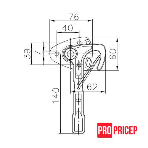 21.32 Засув важільний 10-R