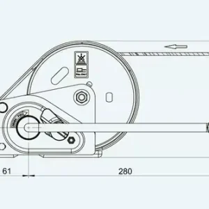 Лебедка AL-KO Basic 900A с фалом 7 м 900 кг