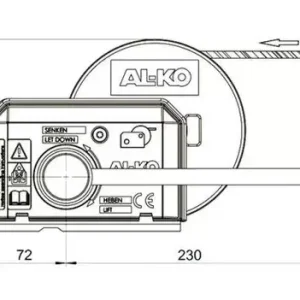 Лебедка AL-KO Optima 501A Plus с тросом 10 м 500 кг