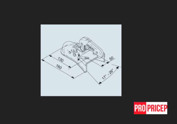 32112321 Замково зчіпний пристрій АК 7 для V подібного дишла 17-26гр. ( із накладкою підсилення в комплекті )