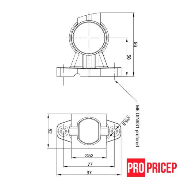 111344 Ліхтар контурний-габаритний світлодіодний FRISTOM FT-140 A P LED