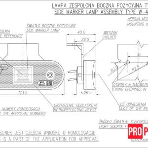22331132 Ліхтар габаритний бічний світлодіодний WAS 534z W47WW з динамічною ілюмінацією