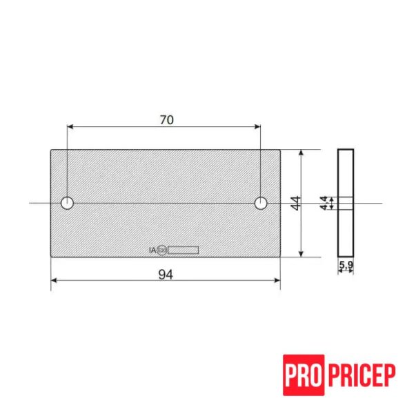 23fg Світловідбивач на причіп червоний FRISTOM DOB-043 C