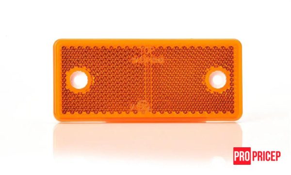 23fgv4 Світловідбивач на причіп помаранчевий WAS 96x42 з отворами
