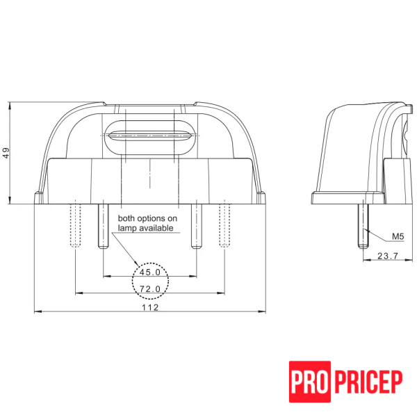 242 Ліхтар освітлення номерного знаку світлодіодний FRISTOM FT-262 LED