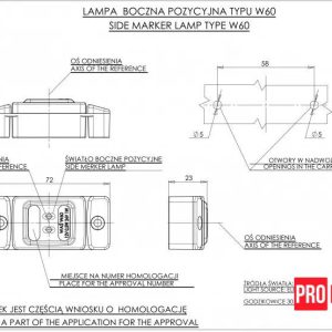 32323434 Ліхтар габаритний бічний світлодіодний WAS 278 W60