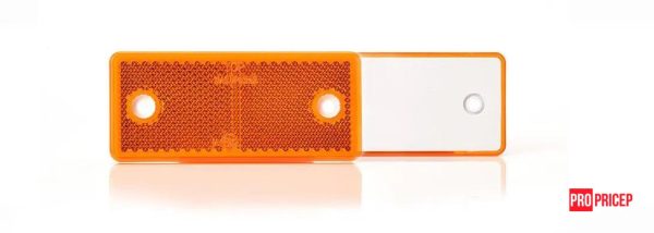 324f Світловідбивач на причіп помаранчевий WAS 96x42 з отворами