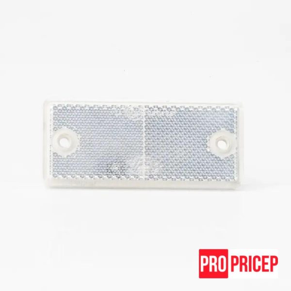 32а32 Світловідбивач на причіп білий FRISTOM DOB-042 AB отвори + самоклеюча основа