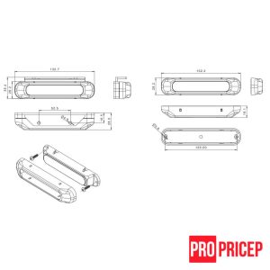 34ек Ліхтар сигнальний проблисковий світлодіодний FRISTOM FT-200 LED