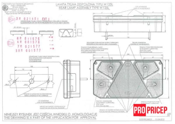 3ка Ліхтар задній багатофункціональний WAS 911C W124L лівий