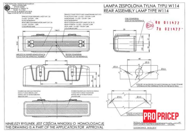 3п2п Ліхтар задній універсальний світлодіодний WAS 823 W114
