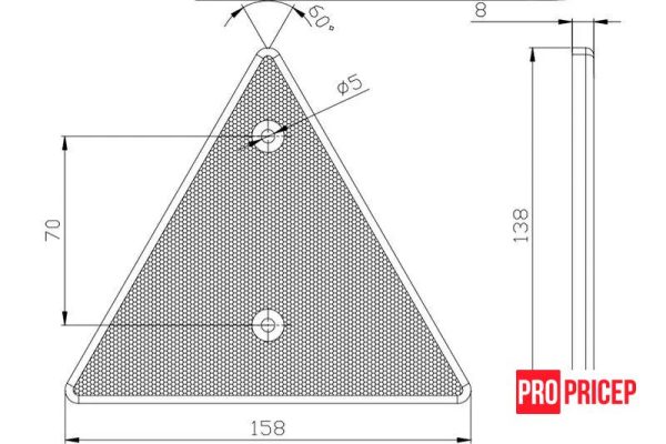 43g Світловідбивач на причіп червоний FRISTOM DOB-031