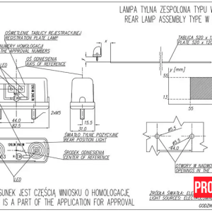 6566556 Ліхтар освітлення номера світлодіодний WAS 245 W53