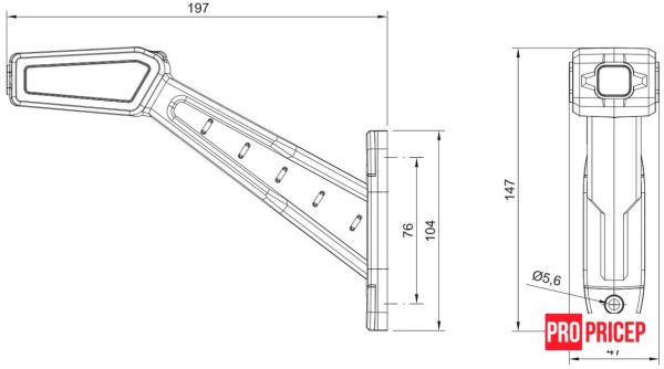 7655 Ліхтар контурний-габаритний світлодіодний FRISTOM FT-146 LED правий