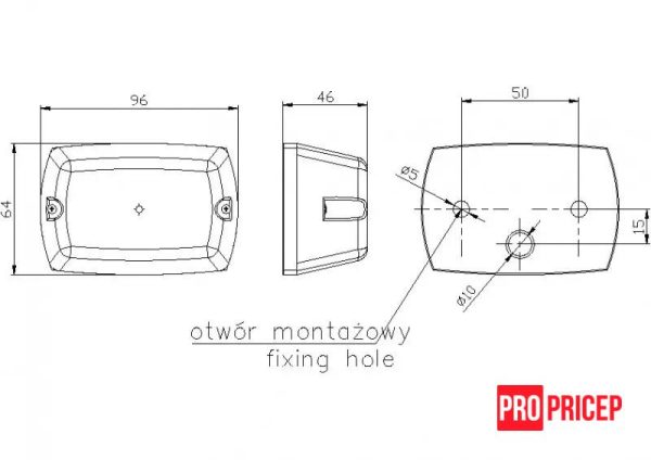 а32 Ліхтар габаритний передній FRISTOM FT-006 B
