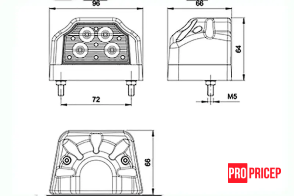 аннн Ліхтар освітлення номерного знаку світлодіодний FRISTOM FT-031 LED