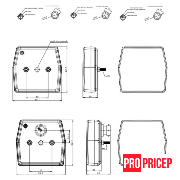 апрарар Протитуманний ліхтар світлодіодний FRISTOM FT-223 LED