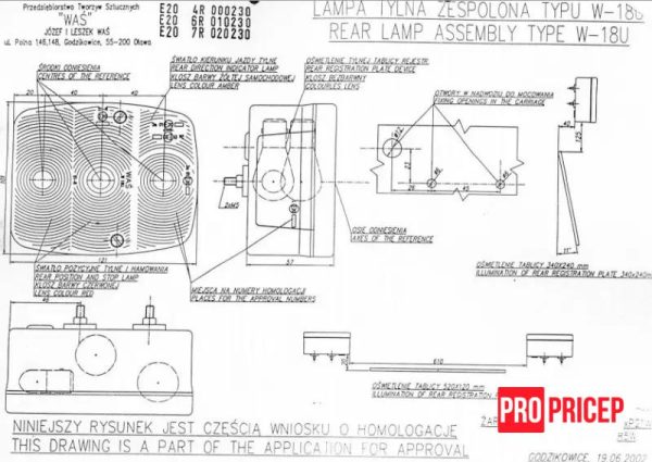 ав ввввввв Ліхтар задній універсальний WAS 92 W18U