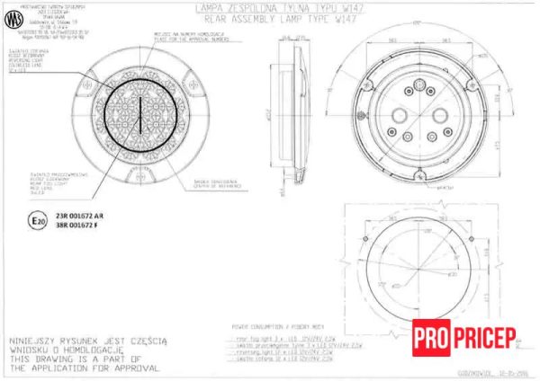 цеа4п Ліхтар задній на причіп світлодіодний WAS 1092 W147