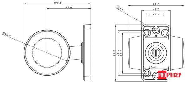 цмцм Ліхтар виносний габаритний світлодіодний жовто-жовтий FRISTOM FT-147 A Z/Z LED ліхтар «льодяник»