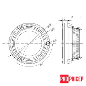 цпппц Проблисковий маячок помаранчевий світлодіодний FRISTOM FT-101 3S RO LED обертовий спалах