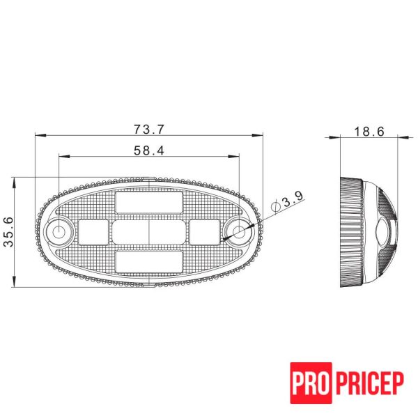 цпппппппппп Ліхтар габаритний бічний світлодіодний FRISTOM FT-068 Z LED
