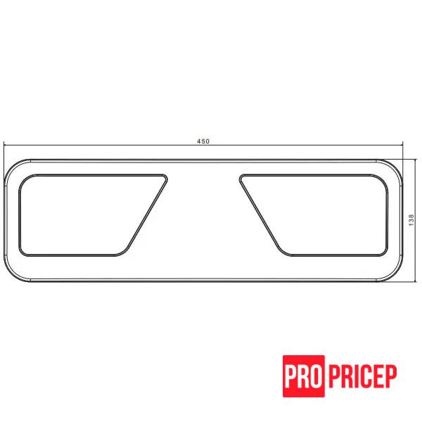 цуами Ліхтар напівпричепа задній світлодіодний FRISTOM FT-700-066 P LED AMP 7PIN правий