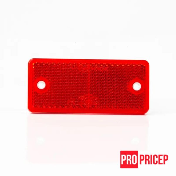 цуммум Світловідбивач на причіп червоний FRISTOM DOB-042 AC отвори + самоклеюча основа