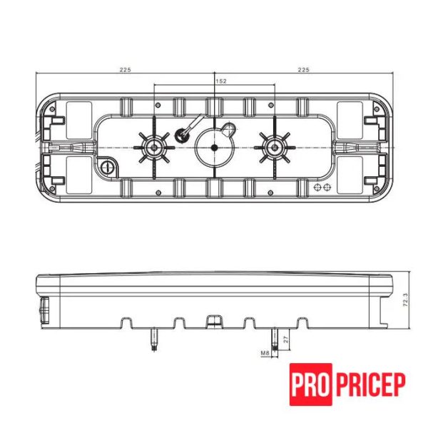 цумуцм Ліхтар напівпричепа задній світлодіодний FRISTOM FT-700-066 L LED AMP 7PIN лівий