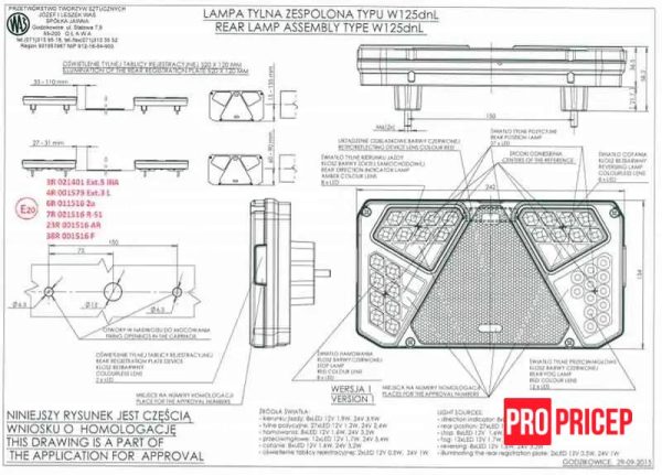 цупм Ліхтар задній світлодіодний WAS 1011 W125DNL лівий