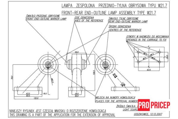 екрреу Ліхтар контурний світлодіодний WAS 140P W21.7 правий