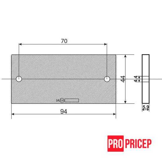 fffefe Світловідбивач на причіп помаранчевий FRISTOM DOB-042 AZ отвори + самоклеюча основа