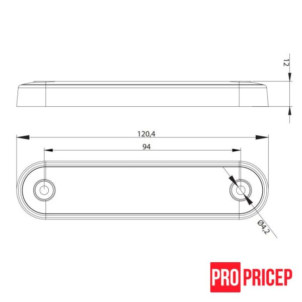 фиру Ліхтар габаритний задній світлодіодний FRISTOM FT-073 C LED LONG