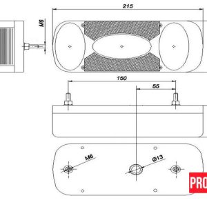 фйр3ппп Ліхтар задній FRISTOM MD-036 P правий із заднім ходом