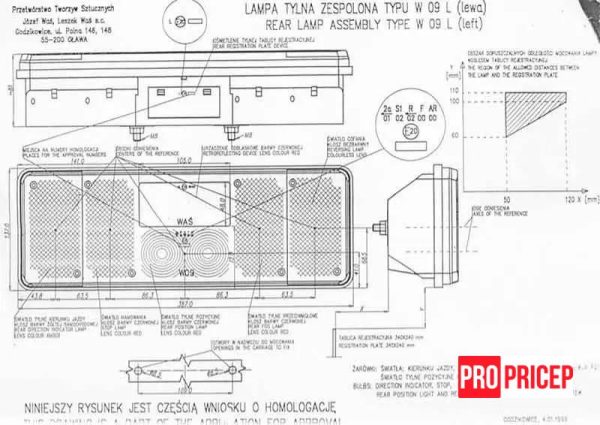 фмц Ліхтар задній WAS 54 W09P правий