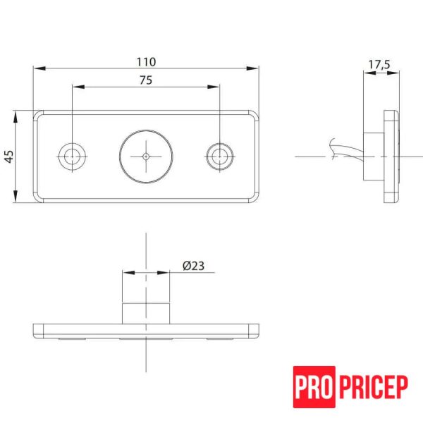 ge4 Ліхтар габаритний бічний світлодіодний FRISTOM MD-013 Z LED