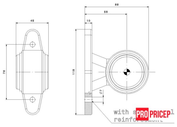 hjgh Ліхтар контурний світлодіодний FRISTOM FT-009 A LED правий