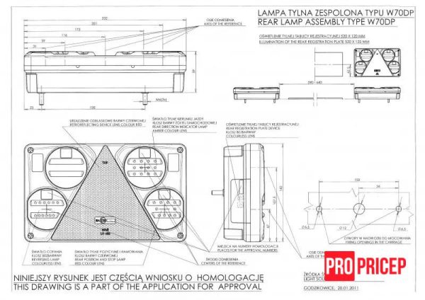 иаку Ліхтар задній на причіп WAS 106 W09DL лівий