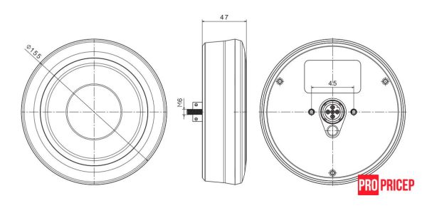 ие4и53 Ліхтар задній комбінований світлодіодний FRISTOM FT-313 LED BLACK